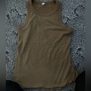 Women's Tan Sleeveless Top